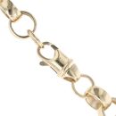 9ct Yellow Gold Patterned and Plain Belcher Chain 26"