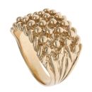 9ct Yellow Gold Four Row Keeper Ring