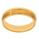 22ct Yellow Gold Patterned Wedding Band 5.2mm
