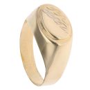 14ct Yellow And White Gold Oval Rope Patterned Signet