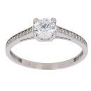 9ct White Gold Cubic Zirconia Single Stone Ring