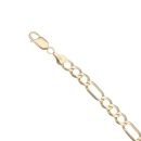 9ct Yellow Gold Figaro Bracelet 8"