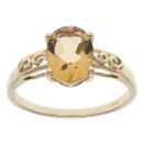 9ct Yellow Gold Citrine Single Stone Ring