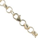 9ct Yellow Gold Patterned and Plain Belcher Chain 20"
