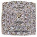 9ct Yellow Gold Cubic Zirconia Pyramid Signet Ring