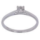 9ct White Gold 0.25ct Brilliant Cut Diamond Solitaire Ring