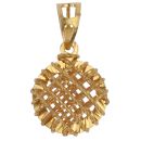 22ct Yellow Gold Wire Circle Pendant