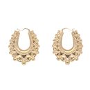 9ct Yellow Gold Large Oval Creole Earrings