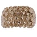 9ct Yellow Gold Four Row Keeper Ring