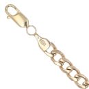 9ct Yellow Gold Plain Curb Bracelet 6.5"