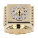 14ct Yellow Gold & White Gold Lion Signet Ring