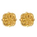 22ct Yellow Gold Shield Stud Earrings