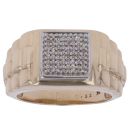 9ct Yellow Gold 0.33ct Diamond Watch Style Signet Ring