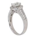 18ct White Gold 1.05ct Brilliant, Oval and Baguette Cut Diamond Cluster Ring