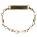 14ct Yellow Gold Children's Greek Key ID Bracelet 5.5"
