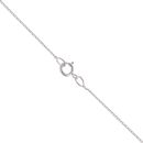 9ct White Gold 0.05ct Diamond Heart Pendant and Chain 16"