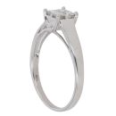 18ct White Gold 0.45ct Princess Cut Diamond Cluster Ring
