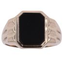 9ct Yellow Gold Square Onyx Signet Ring