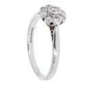 9ct White Gold 0.30ct Diamond Daisy Cluster Ring