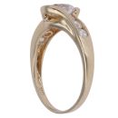 14ct Yellow Gold Cubic Zirconia Solitaire Ring