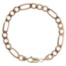 9ct Yellow Gold Figaro Bracelet 8.5"