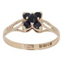9ct Yellow Gold Sapphire Cluster Ring