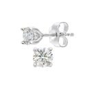 18ct White Gold 0.50ct Natural Diamond Solitaire Earrings
