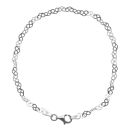 Silver Heart Link Bracelet 7.5" By Icesia