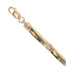 9ct Yellow Gold 0.05ct Diamond Bars Bracelet 7"