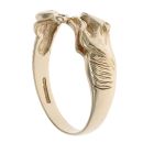 9ct Yellow Gold Grey Hound Wraparound Ring