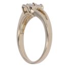 9ct Yellow Gold Moonstone Two Stone Fancy Ring