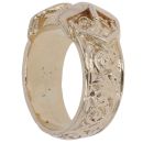 9ct Yellow Gold Patterned Buckle Ring