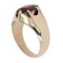 9ct Yellow Gold Garnet Signet Ring