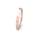 9ct Rose Gold Soft Chamfered Edge Wedding Band 2mm