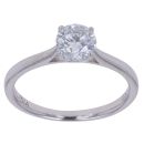 9ct White Gold 0.50ct Brilliant Cut Lab Grown Diamond Solitaire Ring