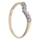 9ct Yellow Gold 0.15ct Brilliant Cut Diamond Wishbone Ring