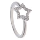 Silver Cubic Zirconia Star Ring By Icesia