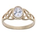 9ct Yellow Gold Cubic Zirconia Celtic Ring