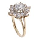 9ct Yellow Gold Cubic Zirconia Cluster Ring