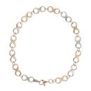 9ct Yellow and White Gold Infinity Bracelet 7"