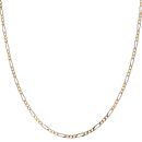 18ct Yellow and White Gold Figaro Chain 22"