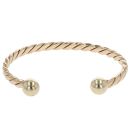 9ct Yellow Gold Patterned Torque Bangle