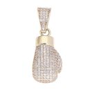 9ct Yellow Gold Cubic Zirconia Boxing Glove Pendant