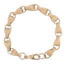 9ct Yellow Gold Patterned Tulip Bracelet 9"