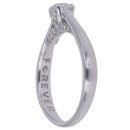 18ct White Gold 0.45ct Flower Cut Diamond Solitaire Ring