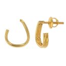 22ct Yellow Gold Open Loop Stud Earrings