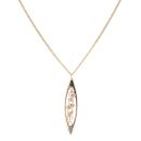 9ct Yellow and Rose Gold Tree of Life Marquise Clogau Pendant and Chain 18"