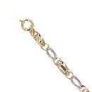 14ct Yellow And White Gold Twist Link 8" Bracelet