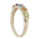 9ct Yellow Gold Multi Gemstone Five Stone Ring