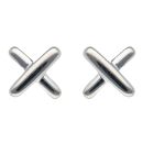 Silver Kiss Stud Earrings